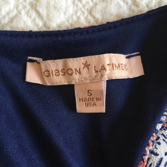 Maxi Dress small Gibson Latimar flowy side slits - Picture 7 of 8